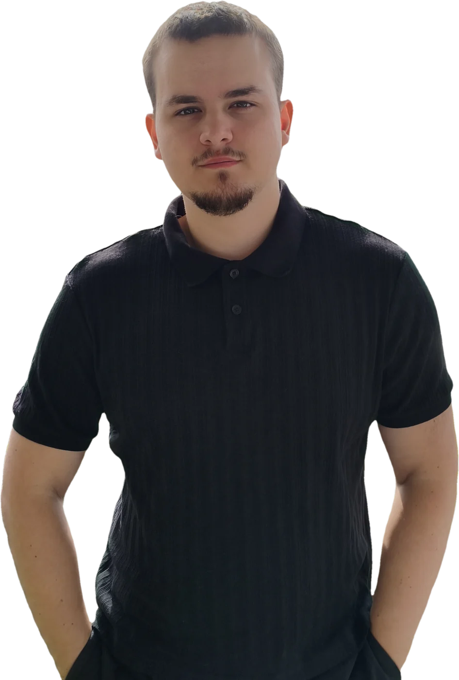 Michael Steininger im schwarzen Poloshirt